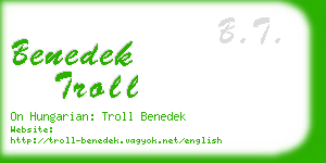 benedek troll business card